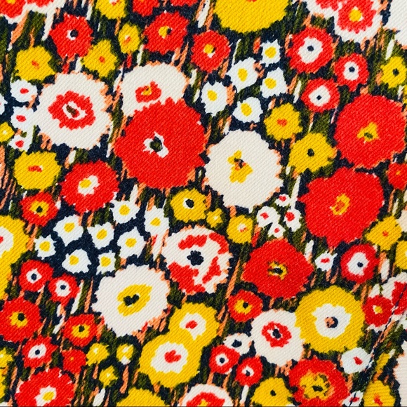 Kate Spade Saturday Red & Yellow Floral Skinny Jean Size 29 - Picture 5 of 7